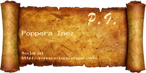 Poppera Inez névjegykártya